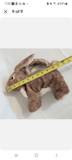 Plushies Lop Eared Rabbit Bunny  Handbag Purse zipper Children Toy