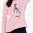 Joules Harbour Luxe Striped Sequin Christmas Mallard Duck T-Shirt Dress Blouse
