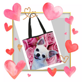 I love you a bunch Chihuahua  Dog Tote Bag, School Book Bag and Matching Makeup Case